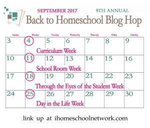 iHomeschool Network Back to Homeschool Blog Hop 2017