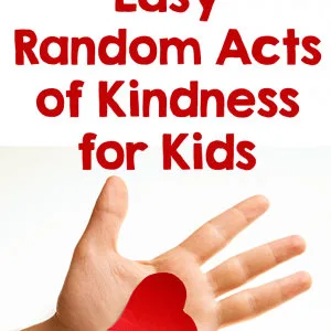 100 Easy Random Acts of Kindness for Kids to do for others. Includes free and low-budget ideas for ways to brighten someone's day.