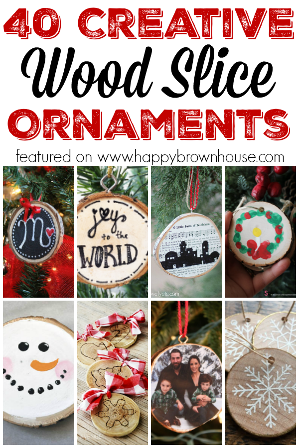 Get crafty with this list of 40 Creative Wood Slice Ornaments. Perfect Christmas craft for an afternoon at home. These ornaments will look great hanging on your tree.