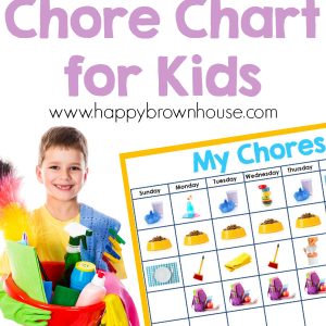 Get your kids organized with this Editable Chore Chart for Kids. No more nagging about chores! Teach them how YOU want them to clean and put up your feet.