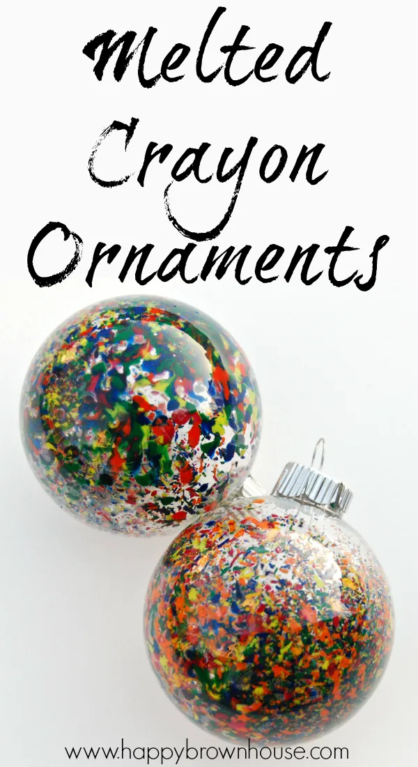 Make beautiful Melted Crayon Ornaments to hang on your tree. You only need a few materials for these gorgeous Christmas ornaments. Perfect for gifts for teachers, friends, or grandparents. These will look beautiful on your tree!