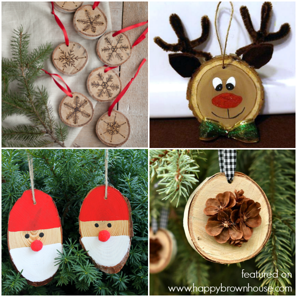 Get crafty with this list of 40 Creative Wood Slice Christmas Ornaments. Perfect Christmas craft for an afternoon at home. These ornaments will look great hanging on your tree.