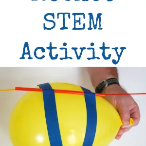 Watch this balloon rocket zoom across the room in this balloon science experiment. This is a great stem activity for kids.