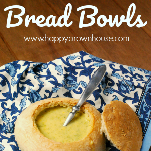 Eat your soup in style with these homemade bread bowls. While they do take some time to make, these bread bowls are easy to make. These are perfect for creamy soups.