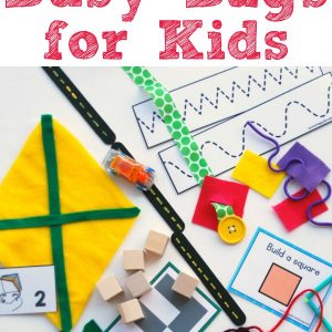 These totally awesome busy bag ideas will rock your world! If you've ever wondered how to keep kids busy and still get things done then you need these busy bags in your life. Use these easy kids activities to keep your toddler and preschooler busy and happy while learning at the same time. #kids #kidsactivities #parenting #learning #preschooler #toddler #motherhood #busybags