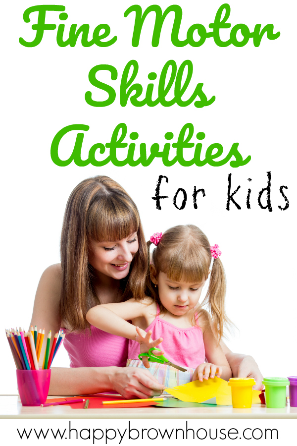 This list of Fine Motor Skills Activities for Kids is full of fun and engaging kids activities to develop fine motor skills. Use these crafts and activities to help develop your child's fine motor skills and set them up for success with handwriting, tying their shoes, and many of the skills necessary for daily life. #finemotorskills #finemotor #kids #kidsactivities #preschool #learning #toddlers #kidcrafts #crafts #education
