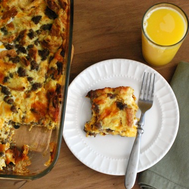 Overnight Sausage, Egg, and Cheese Breakfast Casserole