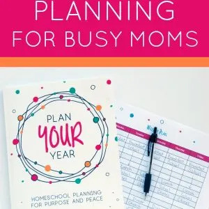These Homeschool Planning Tips for Busy Moms will help you make a plan for your homeschool year. Filled with lots of ways to prepare for a homeschool year, these tips are lifesavers. If you are wanting to be more purposeful in your homeschool planning, this post is for you. See my favorite homeschool planner with free homeschooling planning sheets.